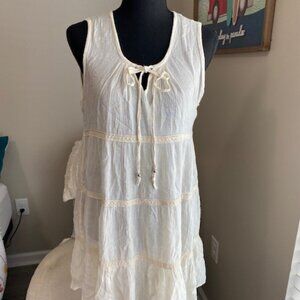 NWT BE BEACH BY EXIST CREAM BATHING SUIT COVER UP SZ MED